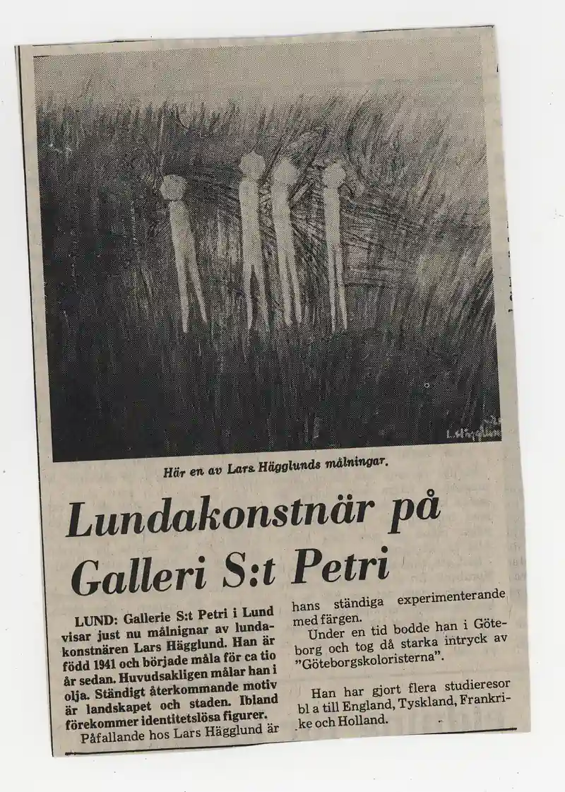 28.01 - 16.02.1972 LARS HÄGGLUND — Sheet 1